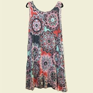Colorful Mandala Print Women's Dress